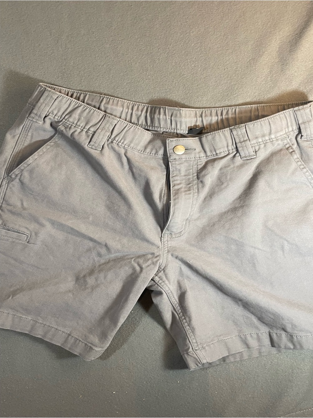 Carhartt Mens 33 Rugged Flex Canvas Utility Shorts Steel Gray 105841 Relaxed